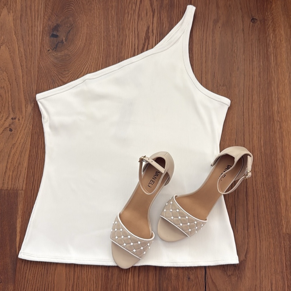 WHBM FORME Rib One-Shoulder Tank Top - Picture 9 of 9